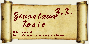 Živoslava Kosić vizit kartica